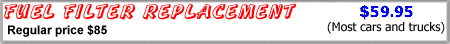 Fuel Filter Replacement $59.95