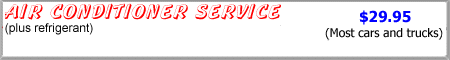 Air Conditioner Service $29.95