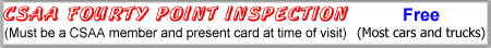 CSAA Forty Point Inspection Free To Members