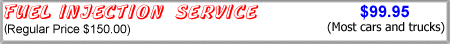 Fuel Injection Service $99.95